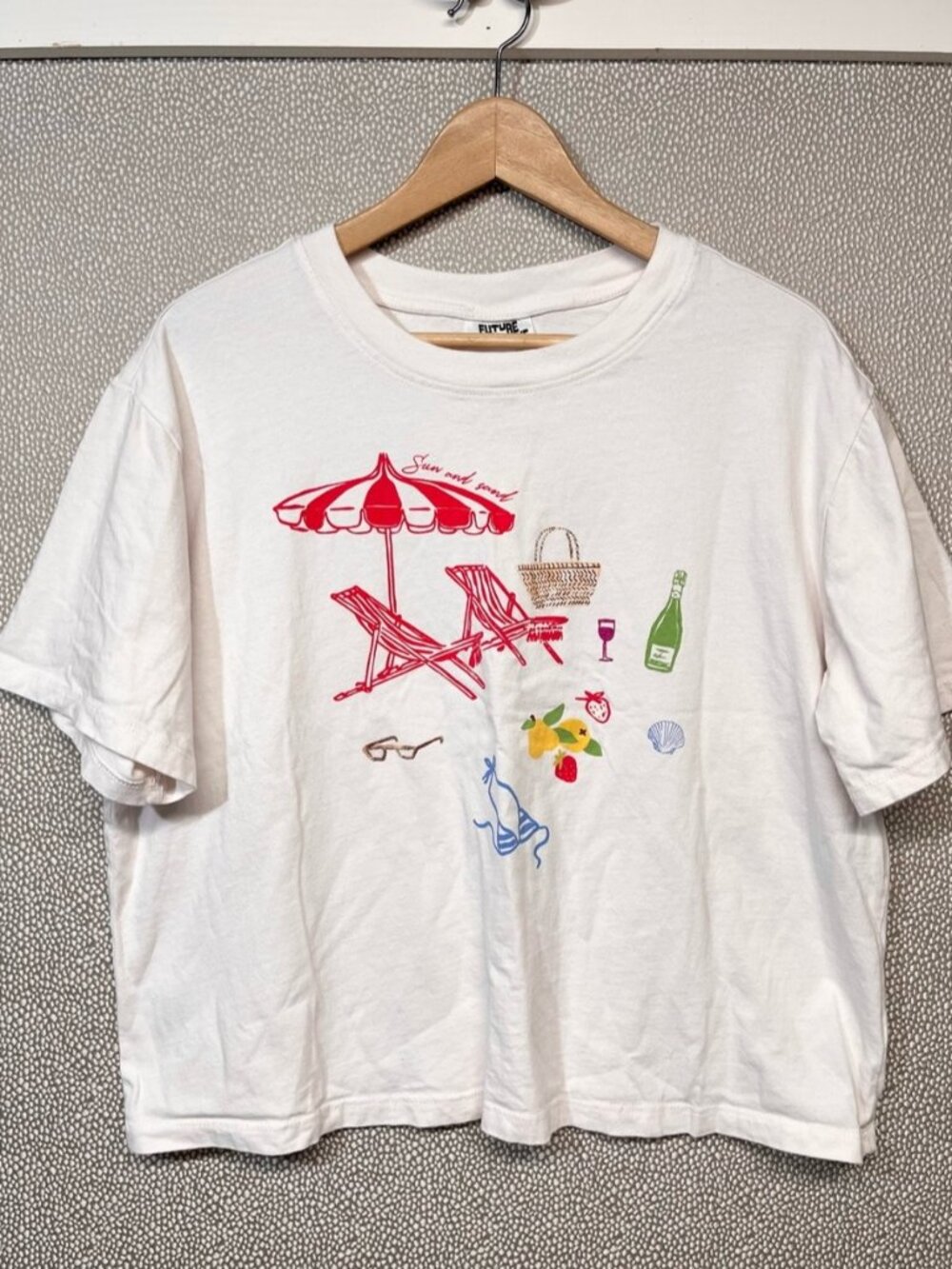 Scene Cropped White Tee